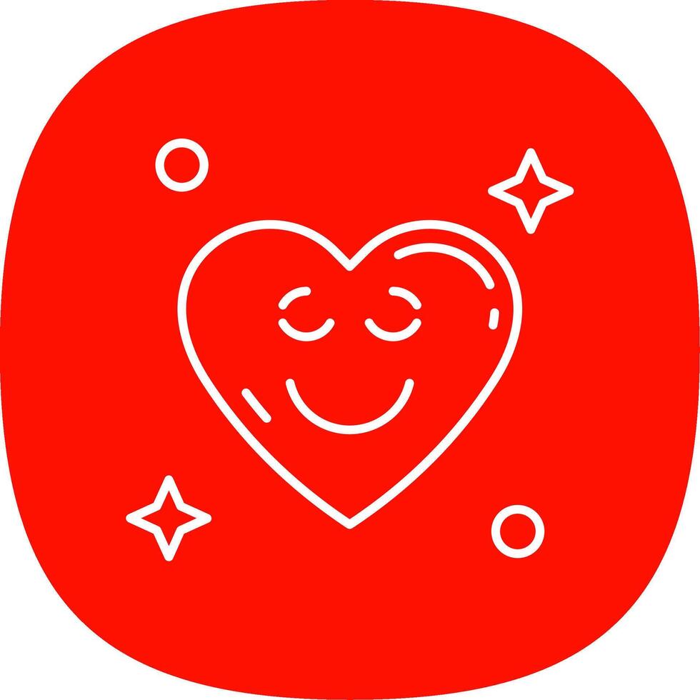 Relieved Line Curve Icon vector