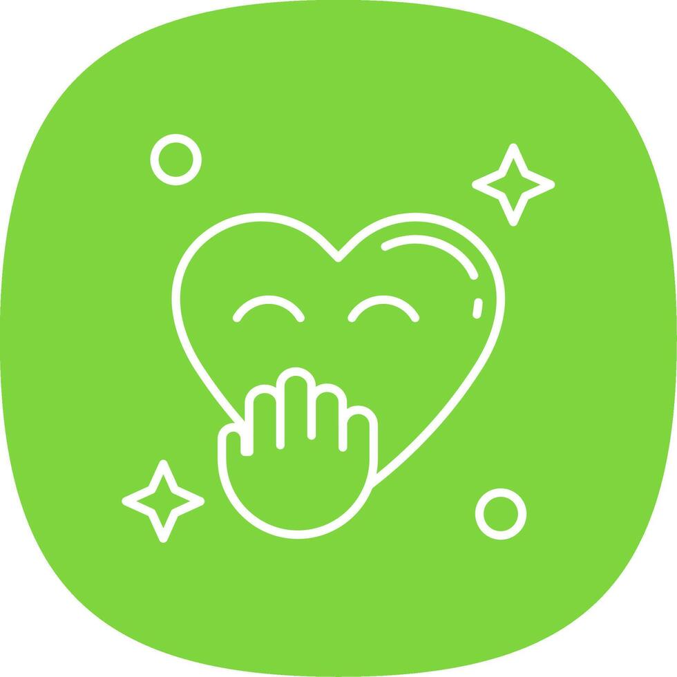 Blush Line Curve Icon vector