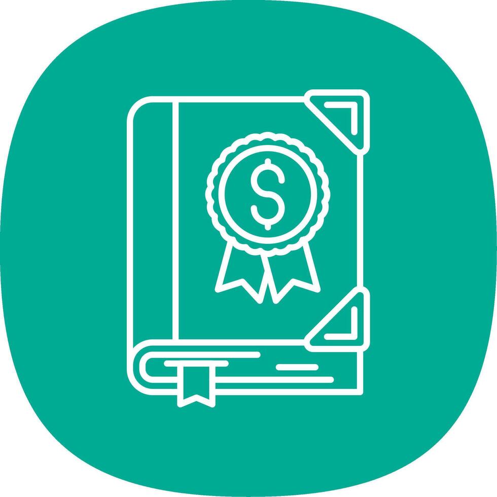 Valuable Line Curve Icon vector