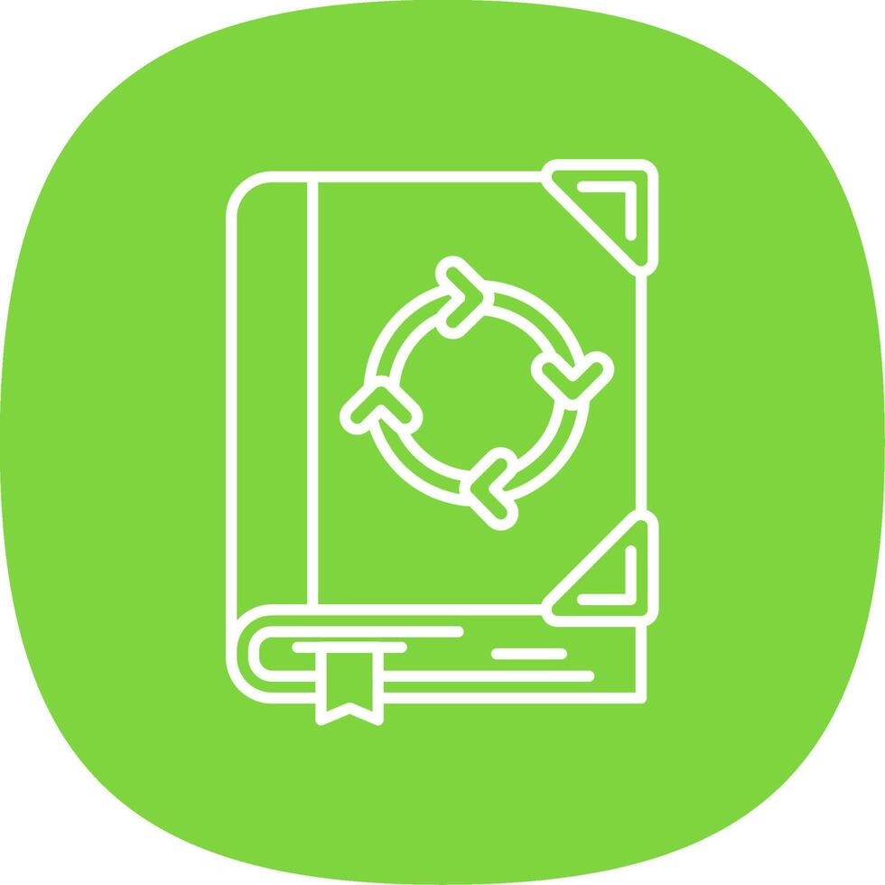 Recycled Line Curve Icon vector