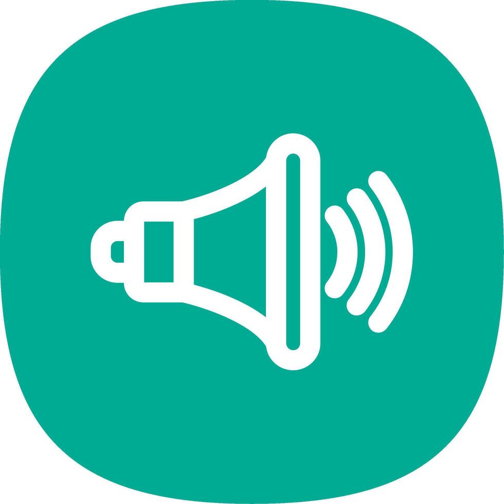 Volume up Line Curve Icon vector