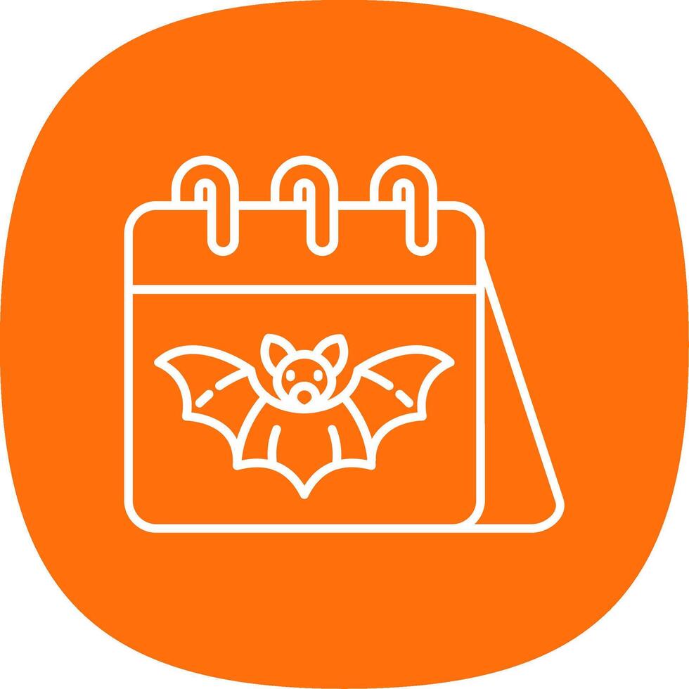 Demon Line Curve Icon vector