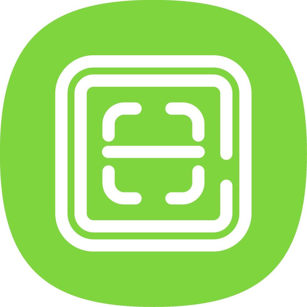 Scan Line Curve Icon vector