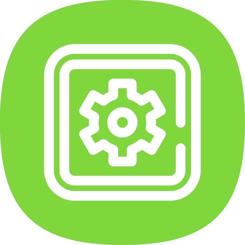 Setting Line Curve Icon vector