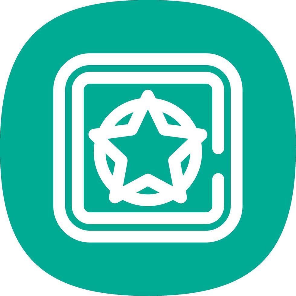 Star Line Curve Icon vector