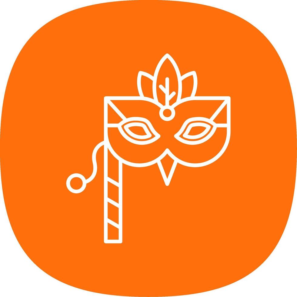Mask Line Curve Icon vector