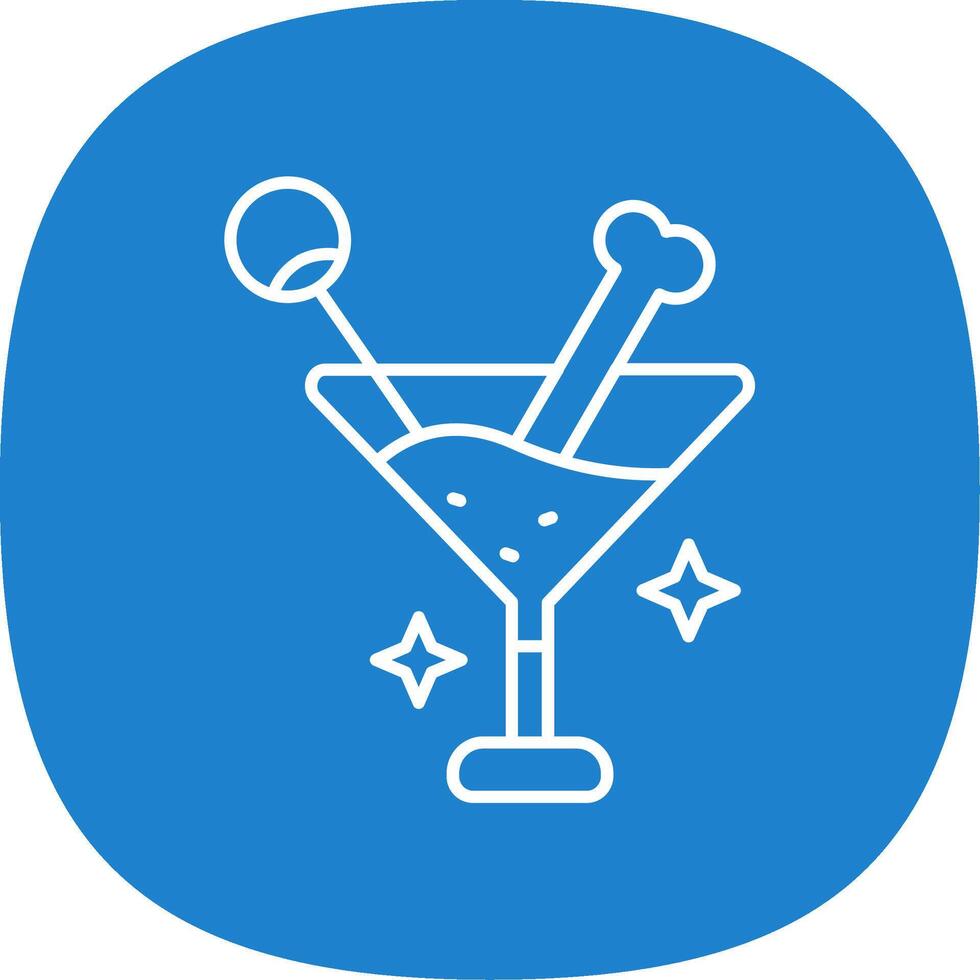 Drink Line Curve Icon vector