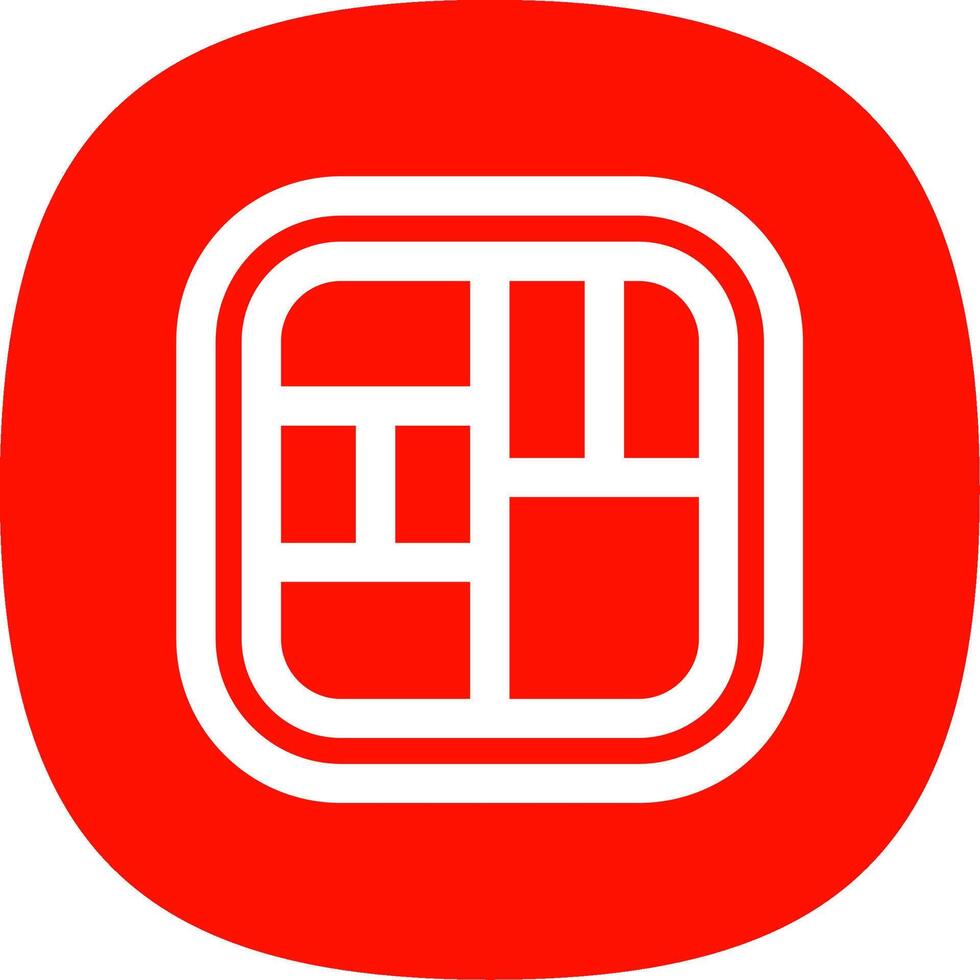 Layout Line Curve Icon vector