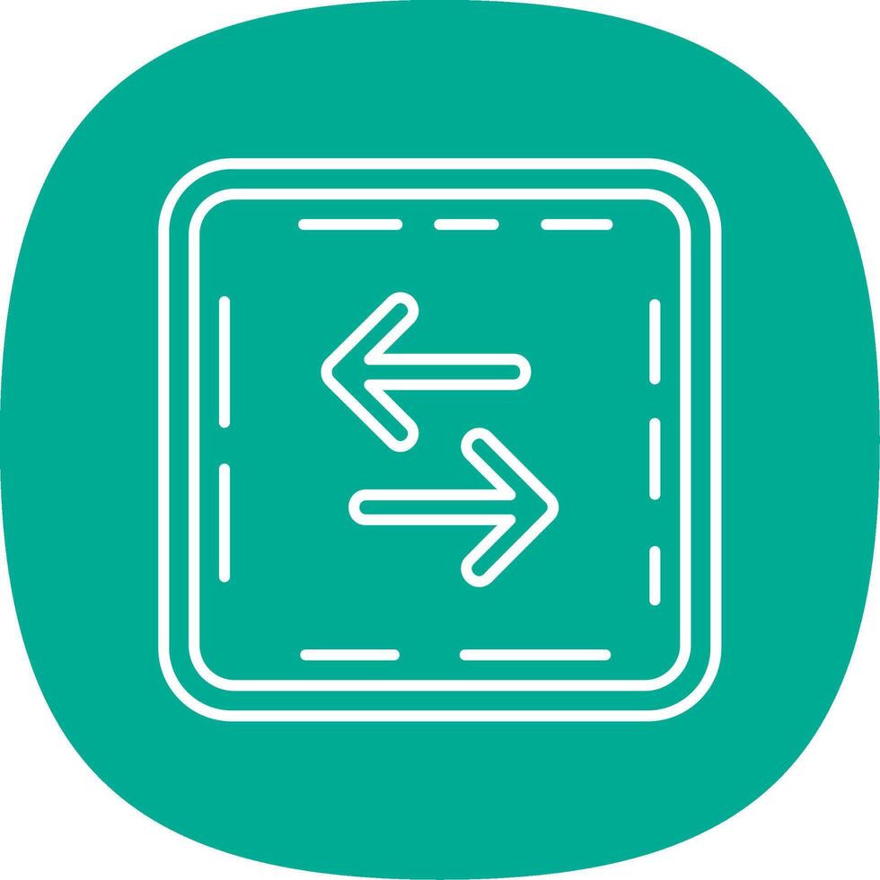 Swap Line Curve Icon vector
