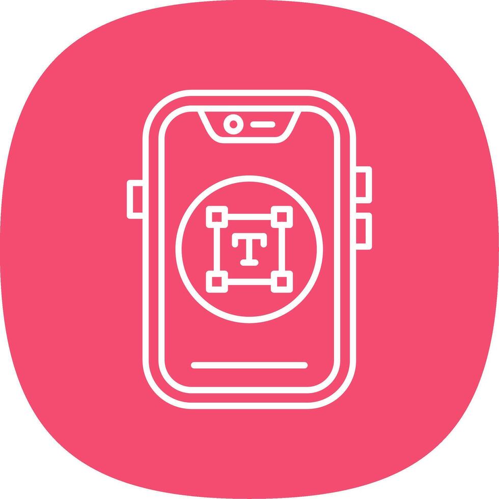 Type Line Curve Icon vector