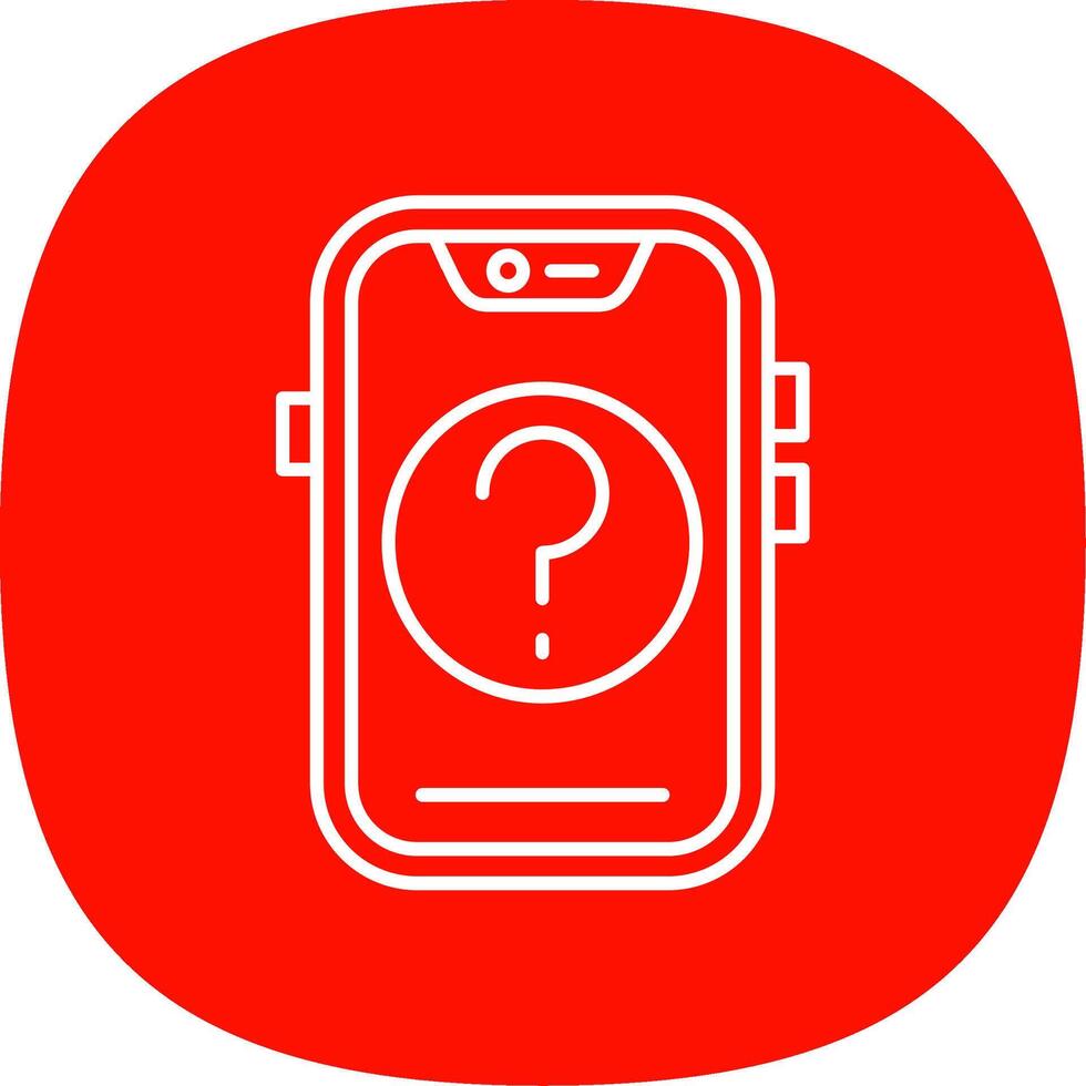 Question Line Curve Icon vector