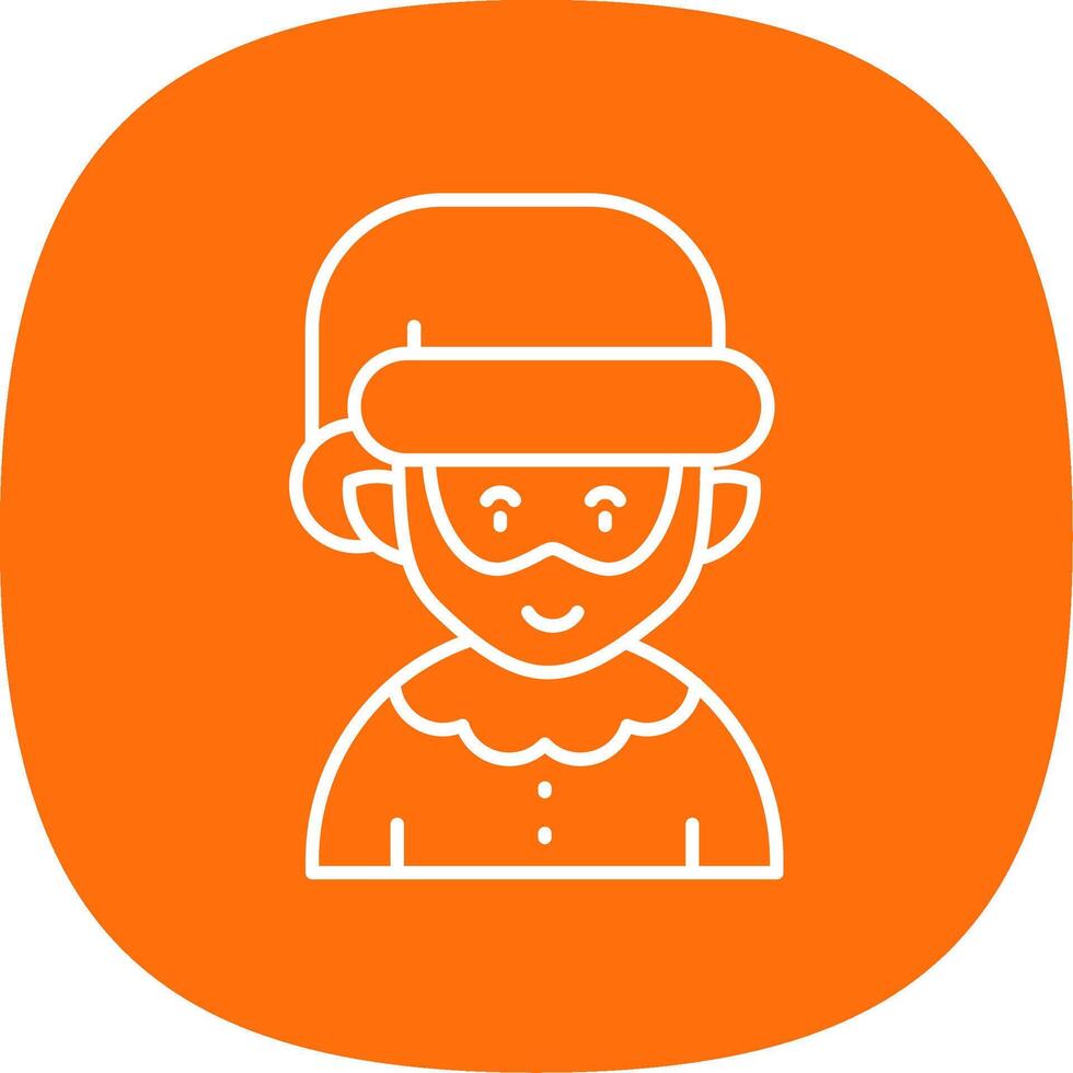 Elfie Line Curve Icon vector