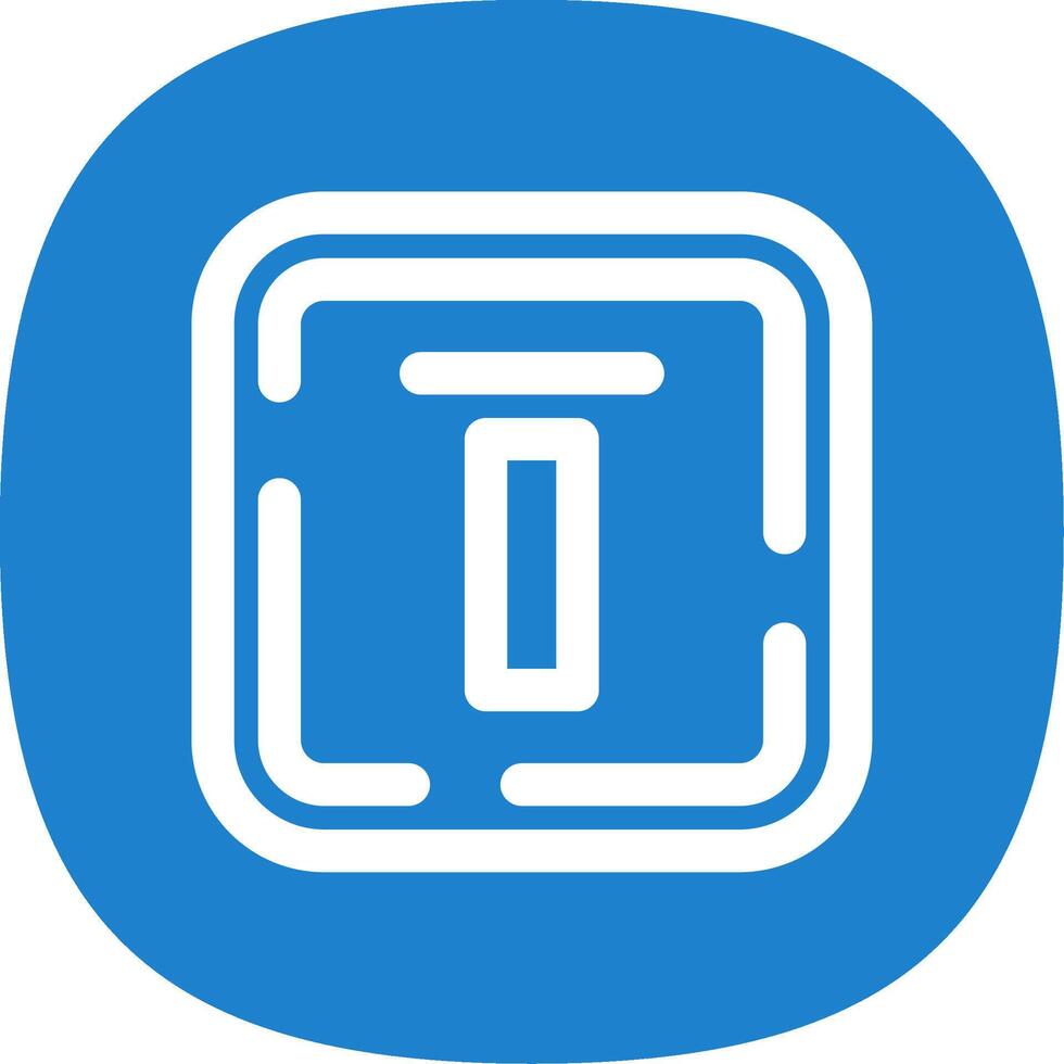 Top alignment Line Curve Icon vector