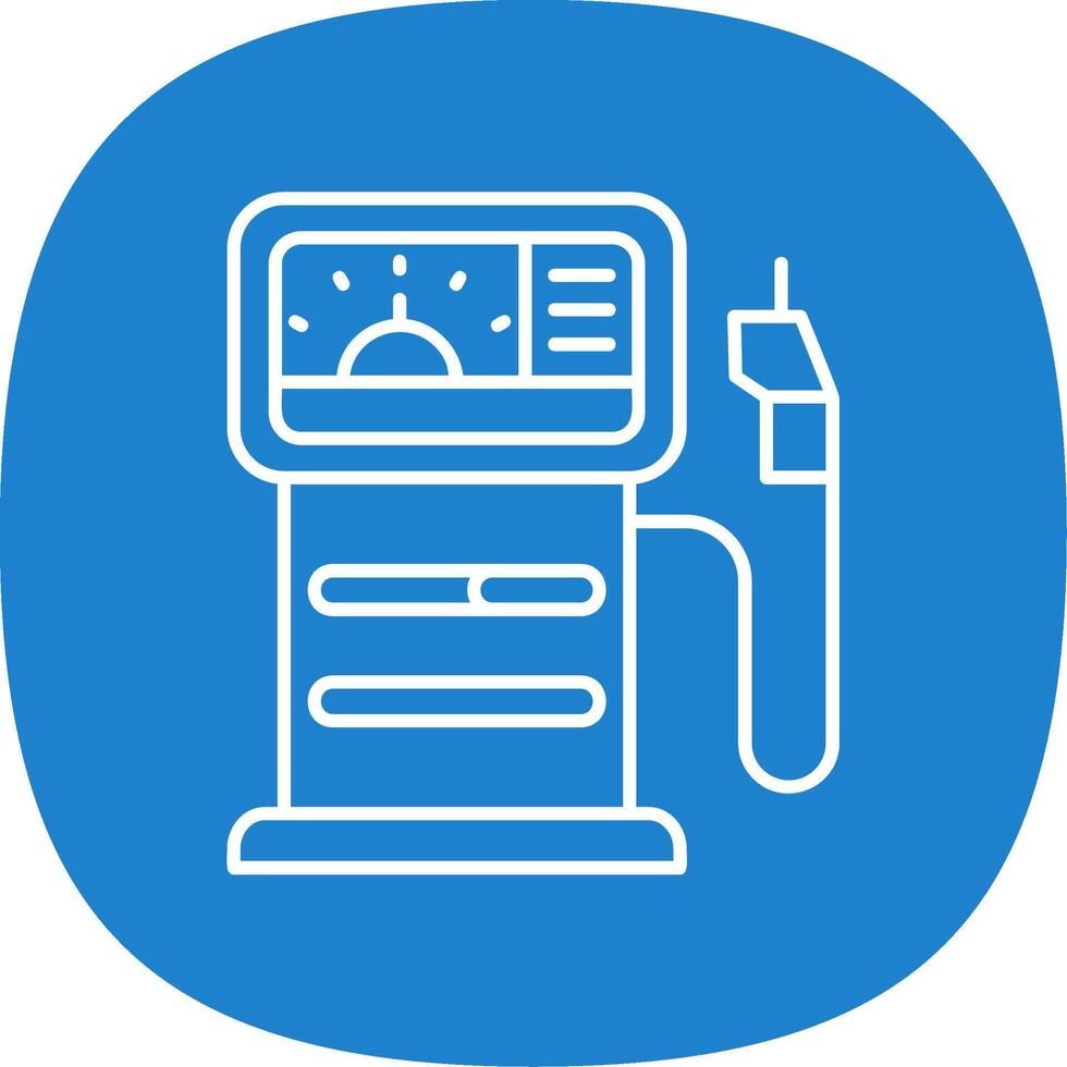Gas station Line Curve Icon vector