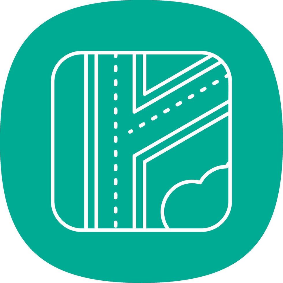 Road Line Curve Icon vector