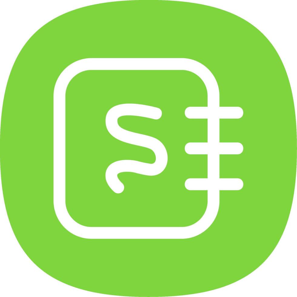 Notepad sketchpad Line Curve Icon vector