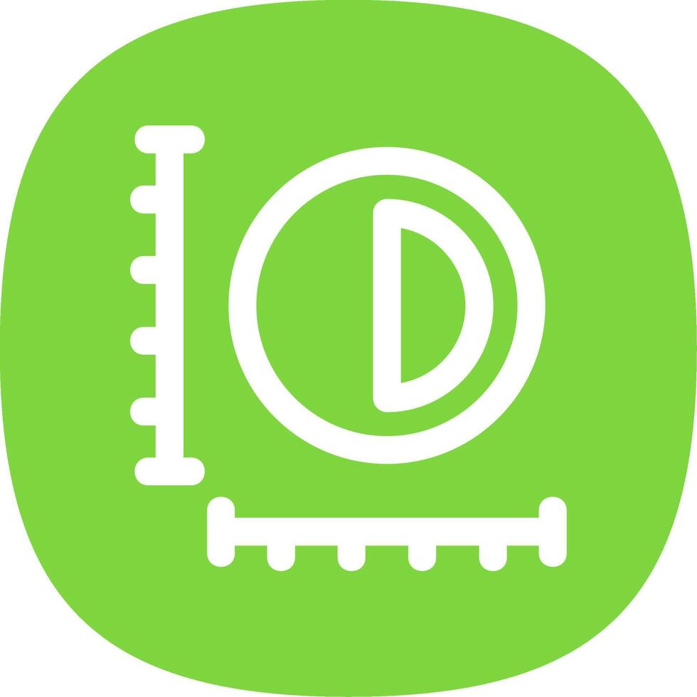 Sizing Line Curve Icon vector