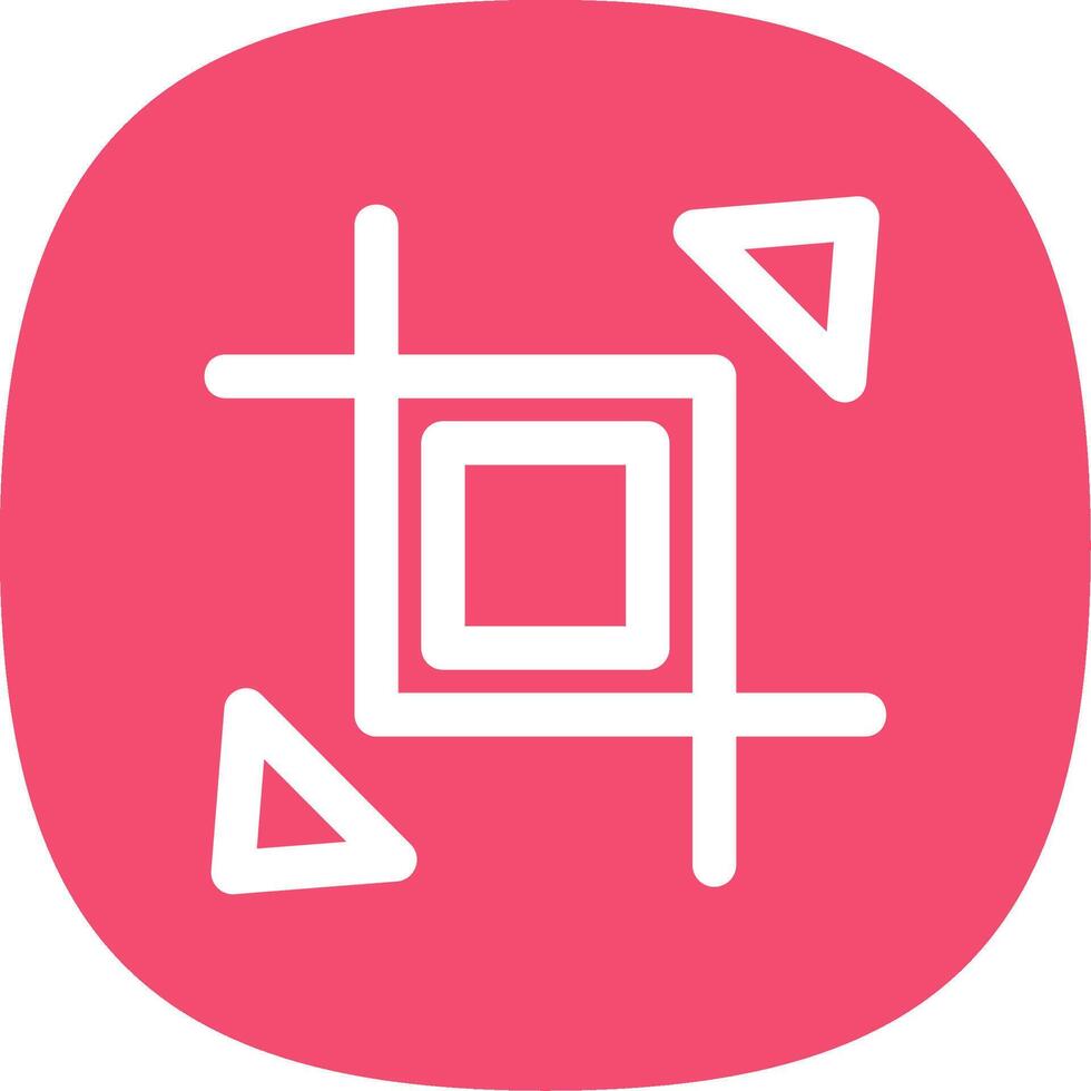 Expand crop resize Line Curve Icon vector