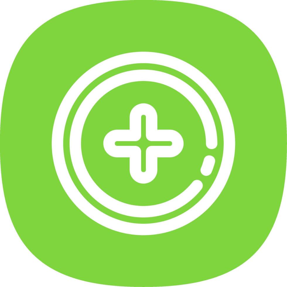 Add circle Line Curve Icon vector