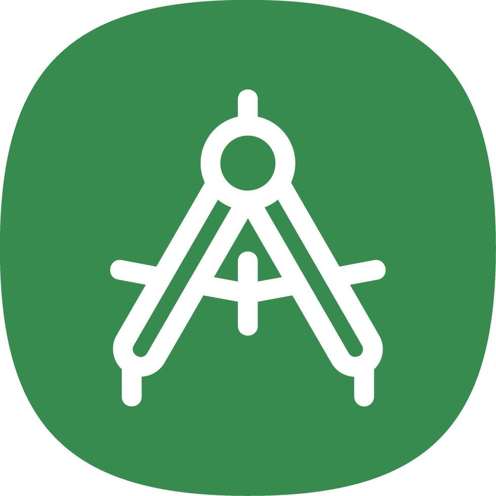 Drawing compass Line Curve Icon vector