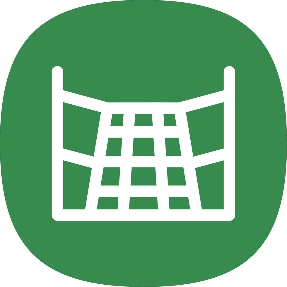 3d perspective grid Line Curve Icon vector