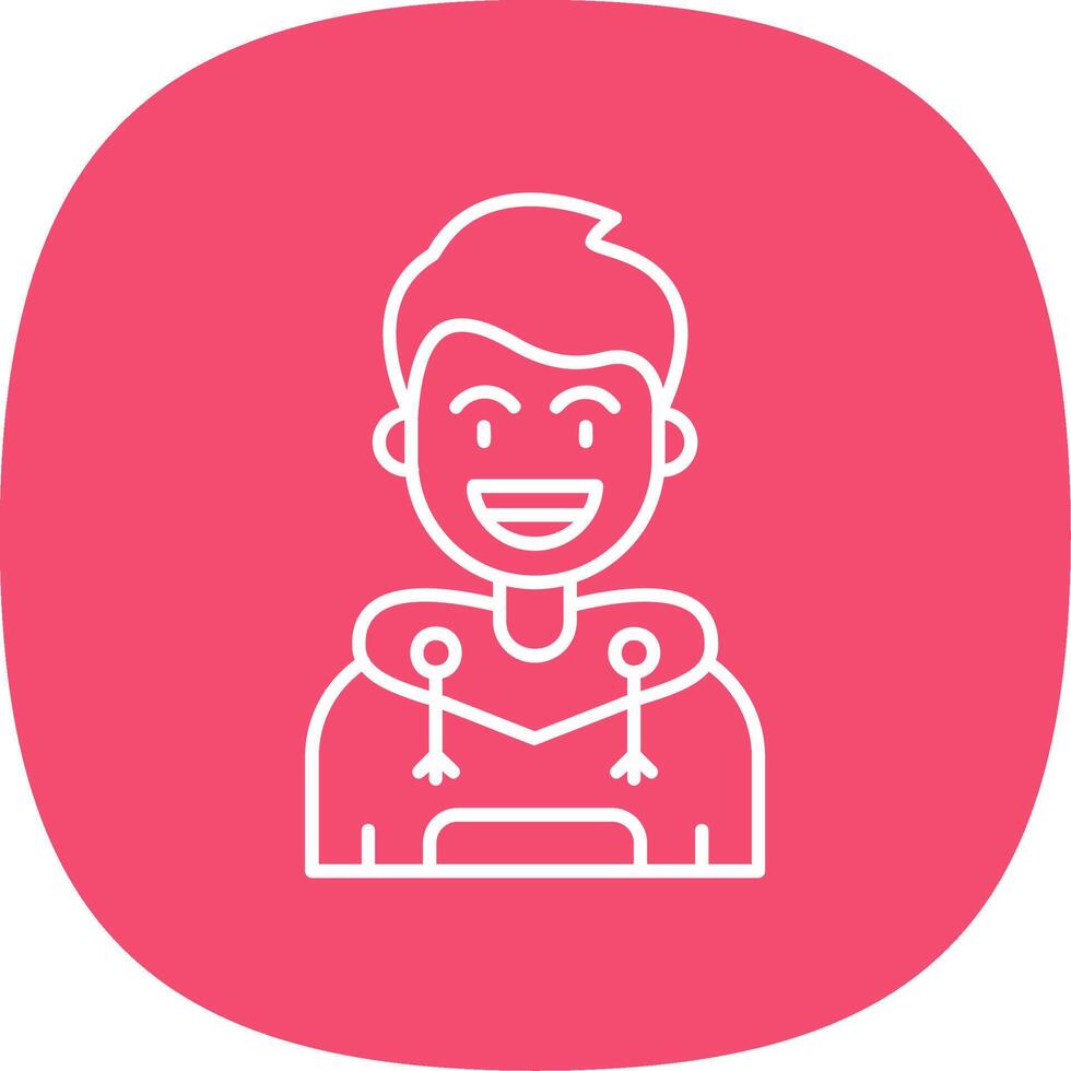 Smile Line Curve Icon vector