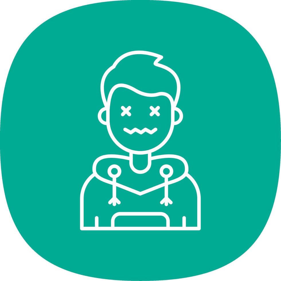 Dead Line Curve Icon vector