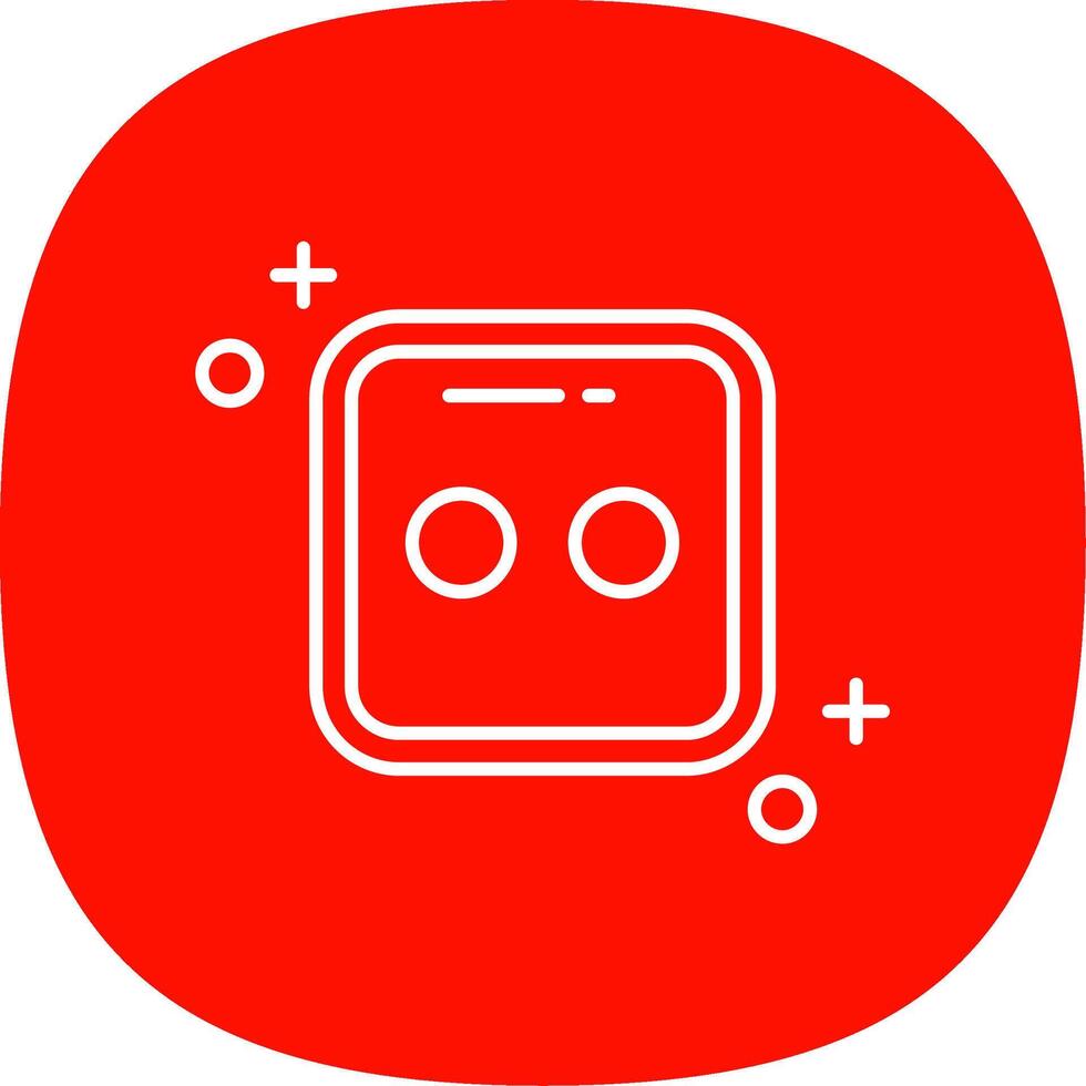 Dice two Line Curve Icon vector