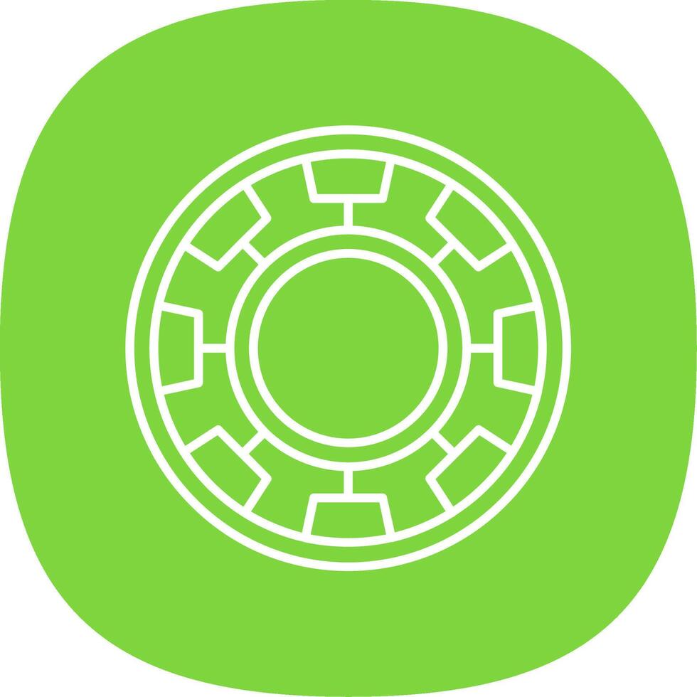 Chip Line Curve Icon vector