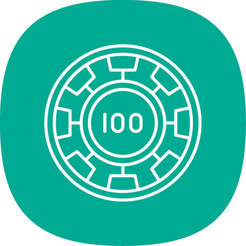 Chip Line Curve Icon vector