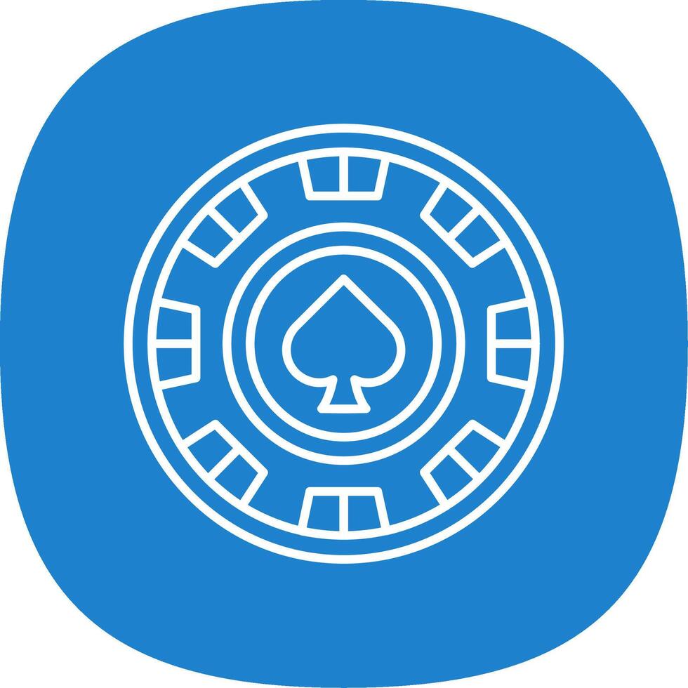 Chip Line Curve Icon vector