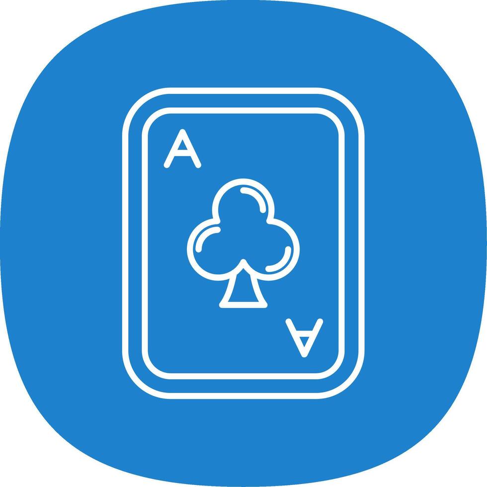 Clubs Line Curve Icon vector