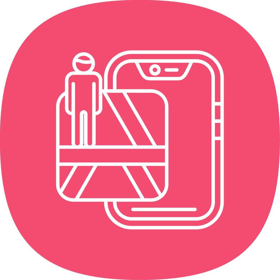 Street Line Curve Icon vector