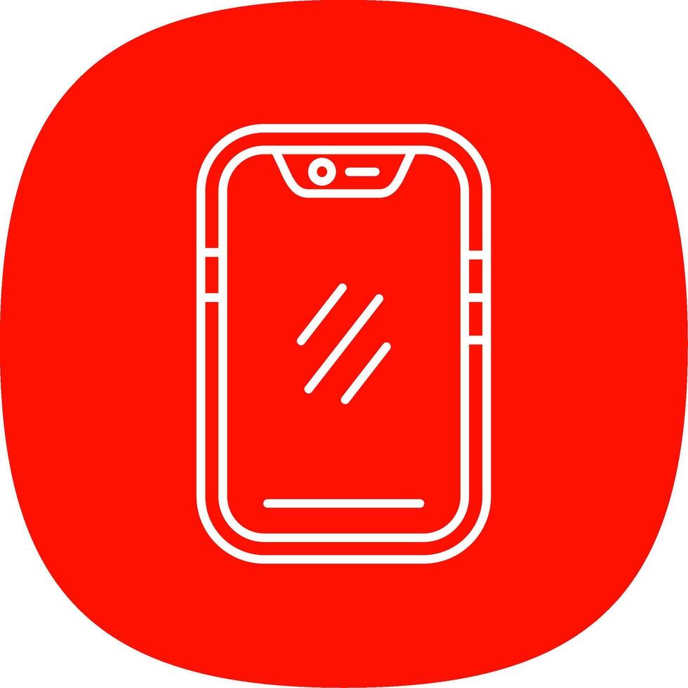 Smartphone Line Curve Icon vector