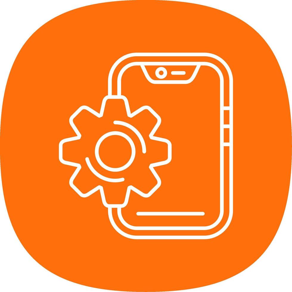 Setting Line Curve Icon vector
