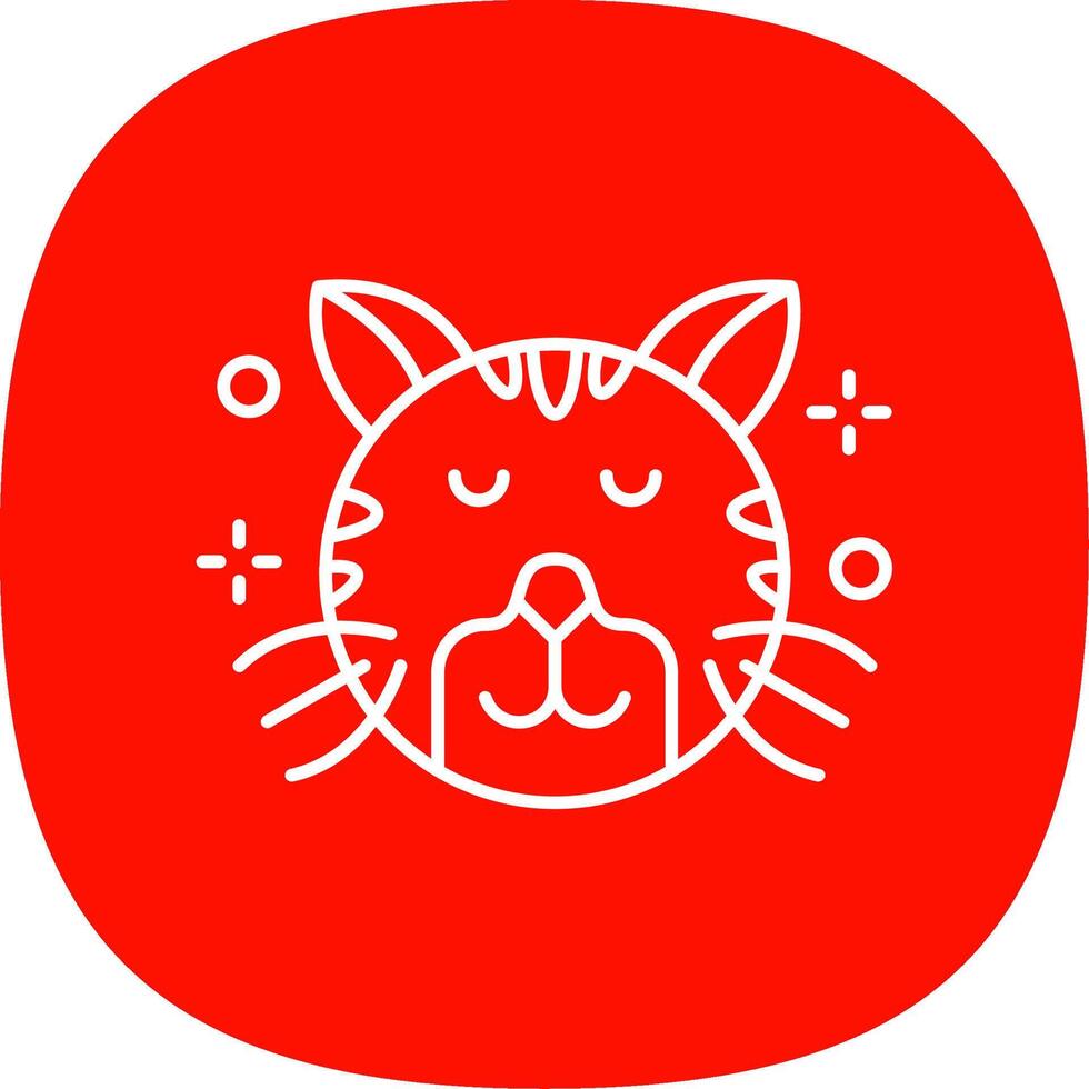 Relieved Line Curve Icon vector