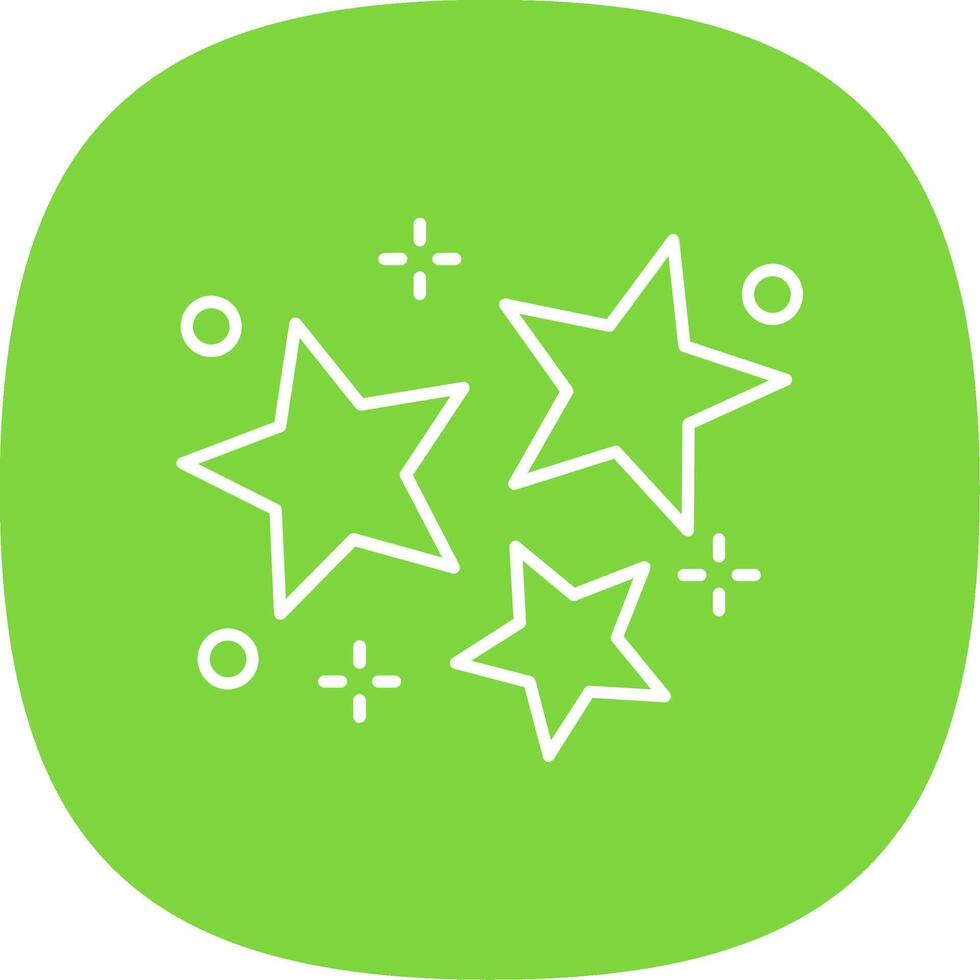 Star Line Curve Icon vector