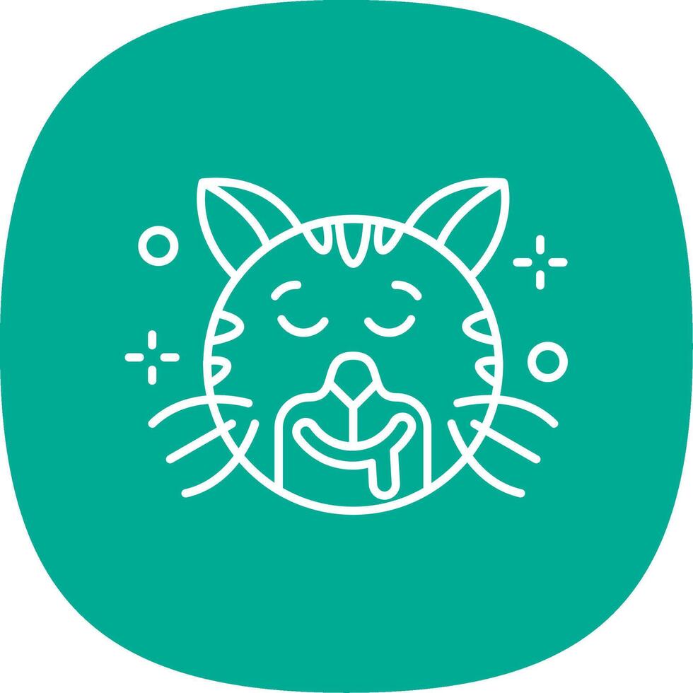 Drooling Line Curve Icon vector