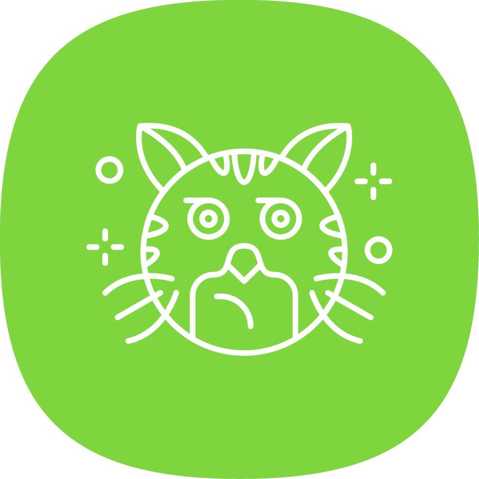 Suspicious Line Curve Icon vector