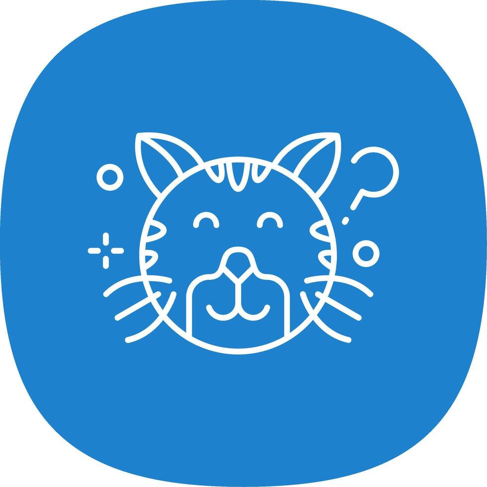 Thinking Line Curve Icon vector