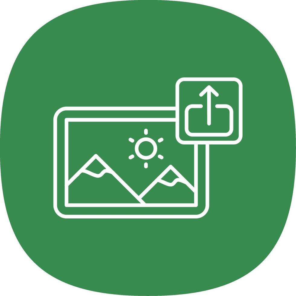 Export Line Curve Icon vector