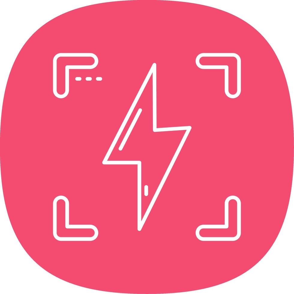 Flash Line Curve Icon vector