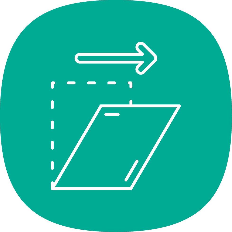 Shear Line Curve Icon vector
