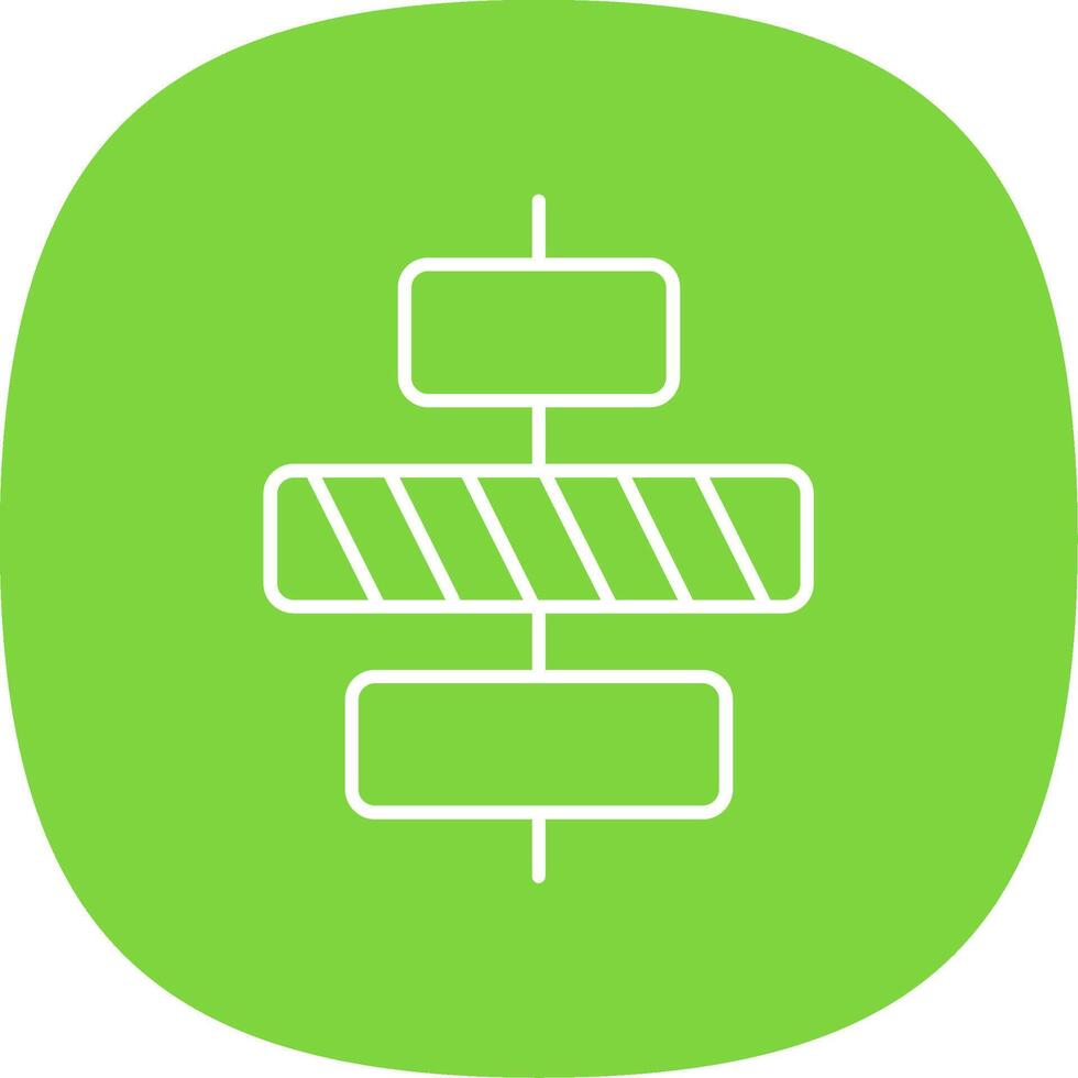 Center alignment Line Curve Icon vector