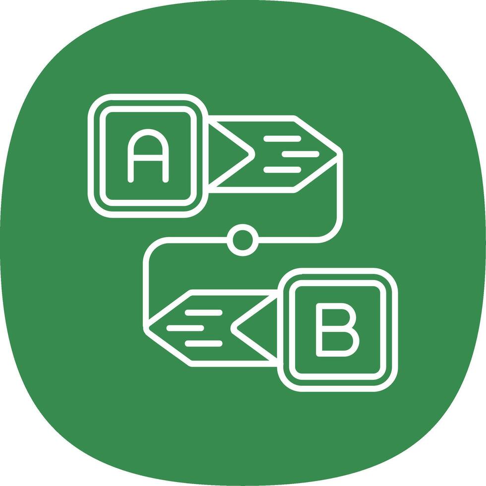 Diagram Line Curve Icon vector
