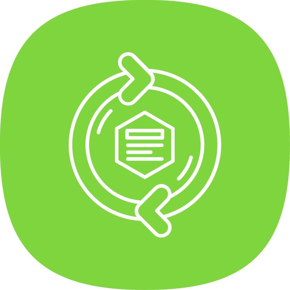 Refresh arrow Line Curve Icon vector