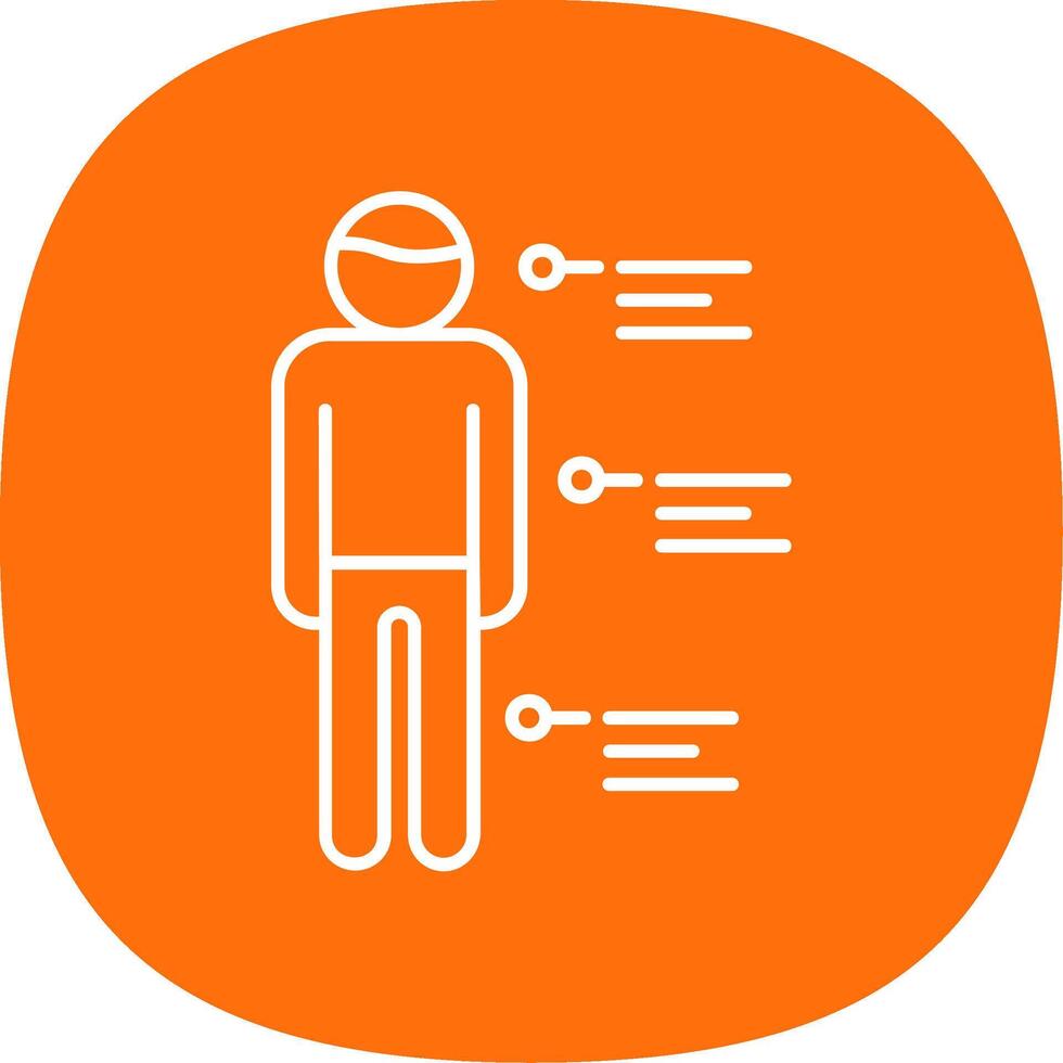 Person Line Curve Icon vector