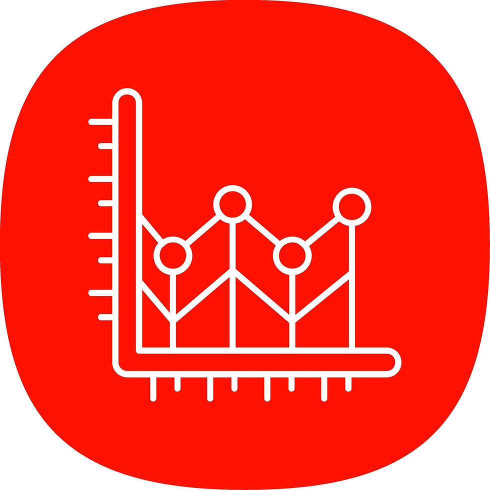 Line chart Line Curve Icon vector