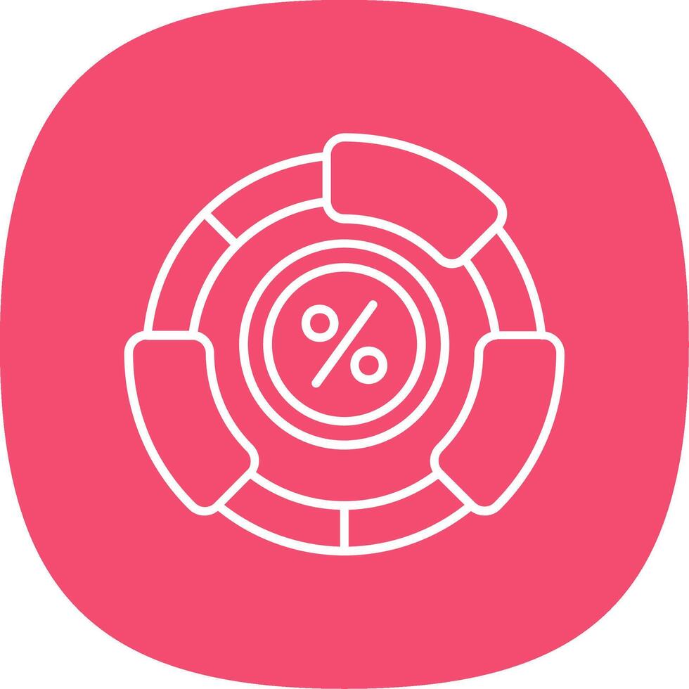 Ratio Line Curve Icon vector