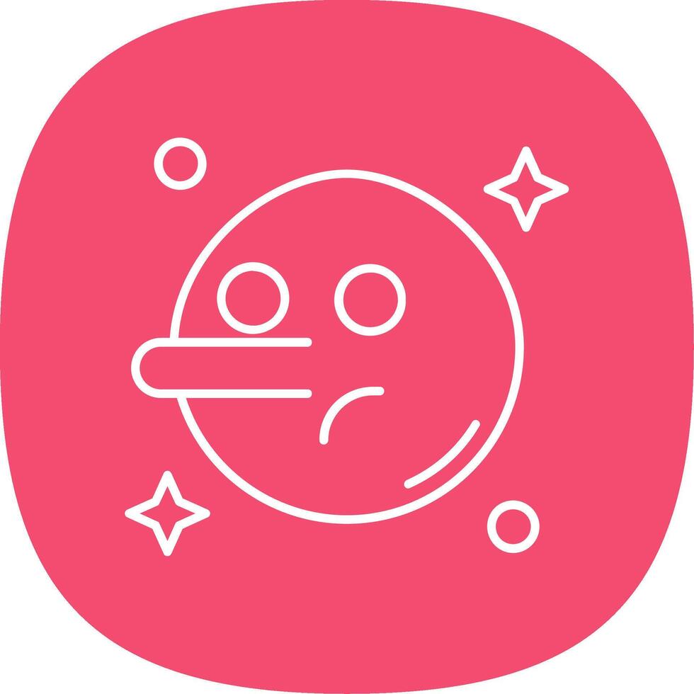 Liar Line Curve Icon vector